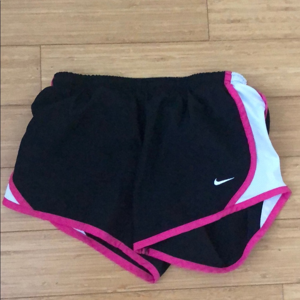 Nike shorts with pink and white details
